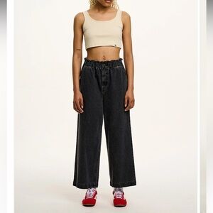 NWT Lucy and Yak Cody Jeans- paperbag waist wide leg US 6 UK 10